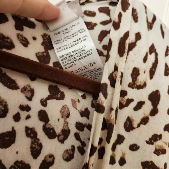 CHICO'S Leopard Print Ruana Duster - Picture 7 of 8